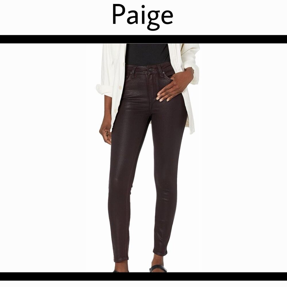 Paige Hoxton Ankle Skinny Pants Waxy Jeans Women’s Sz 28 NWT($229) Vino Luxe